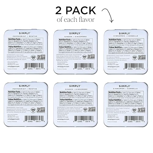 Miniatura 2 de Simply Gum - Mentas para aliento natural - 6 latas (270 piezas)