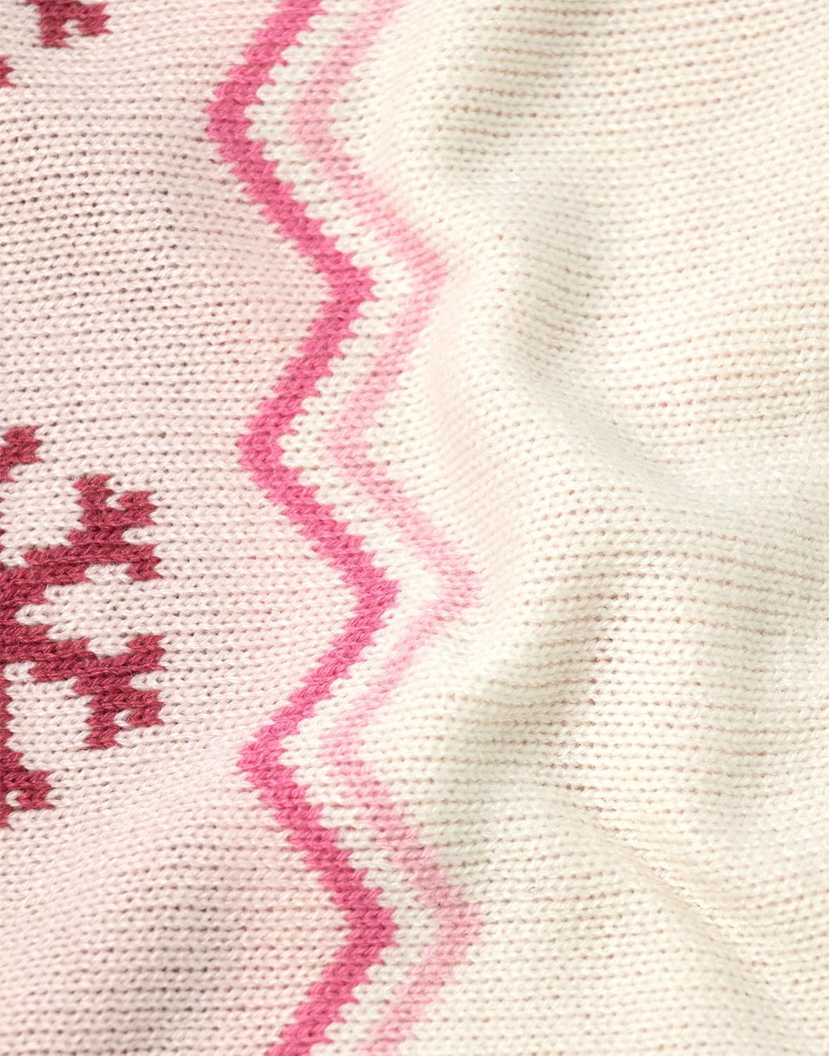 Bluey Bingo Girls Cream Pink Christmas Jumper | Long Sleeve Crew Neck Winter Wear Character Knitwear for Festive Season