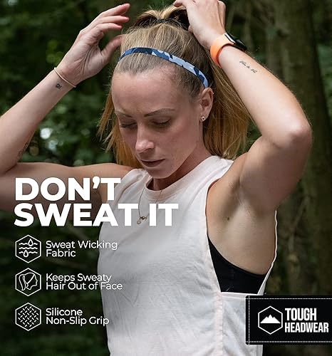 Miniatura 5 de Thin Elastic Headbands for Women - Athletic Headbands - Sports Headbands Men - Soccer Headband - Workout Headbands for Women