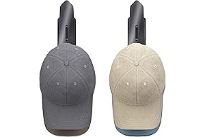 2 Pack Closet Hat Hooks, Space-saving Hat Rack with Strong Adhesive