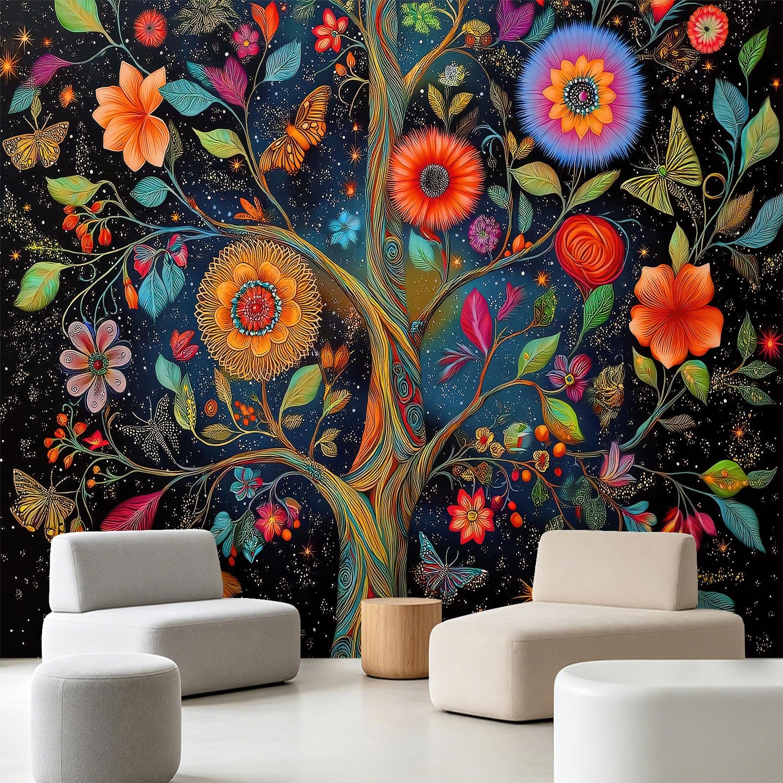 Papier peint panoramique intissé ciel étoilé déco murale chambre 150x105