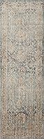 Vista 9 de Loloi Jean Stoffer Katherine Collection KES-02 Ocean/Coral 2'-7'' x 10'-0'', .25" Pile Height, Runner Rug