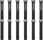 Wisdompro Hook and Loop Straps, 50 Pack 8 Inches Self-gripping Reusable Cable Ties, Durable Wire Cord Organization Ties for Home, Office and Data Centers - 5 Colors