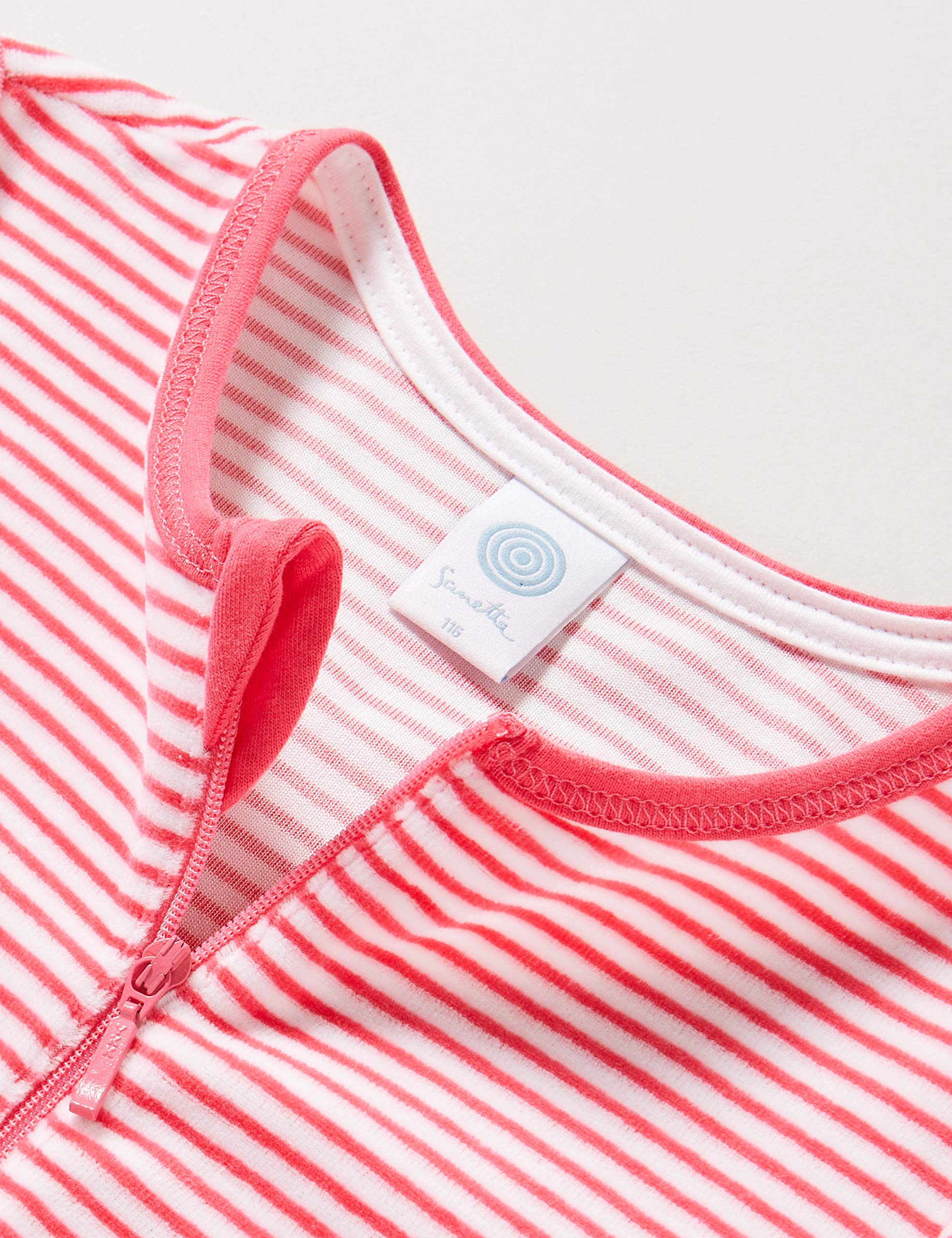 Sanetta Mädchen Jumpsuit Long Stripe Camellia Rose Lässig bequemer Overall Schlafen und Relaxen an kalten Tagen für Coole