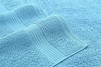 Vista 2 de American Veteran Towel, Paquete de 4 toallas de baño turcas 100% algodón para baño, 27 x 54 pulgadas, extra grandes, de secado suave, color azul