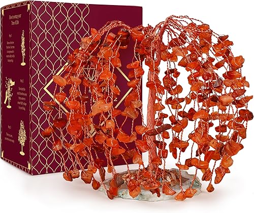 Miniatura 14 de Árbol de la vida de cristal curativo de 7 chakras, árboles bonsái hechos a mano para energía positiva, dinero y buena suerte, árbol para decoración