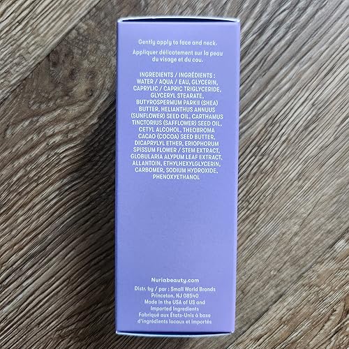 Miniatura 7 de Nuria - Hidratante diario para la cara, hidratante facial sin fragancia para pieles sensibles, con hierba de algodón, manteca de karité y manteca de