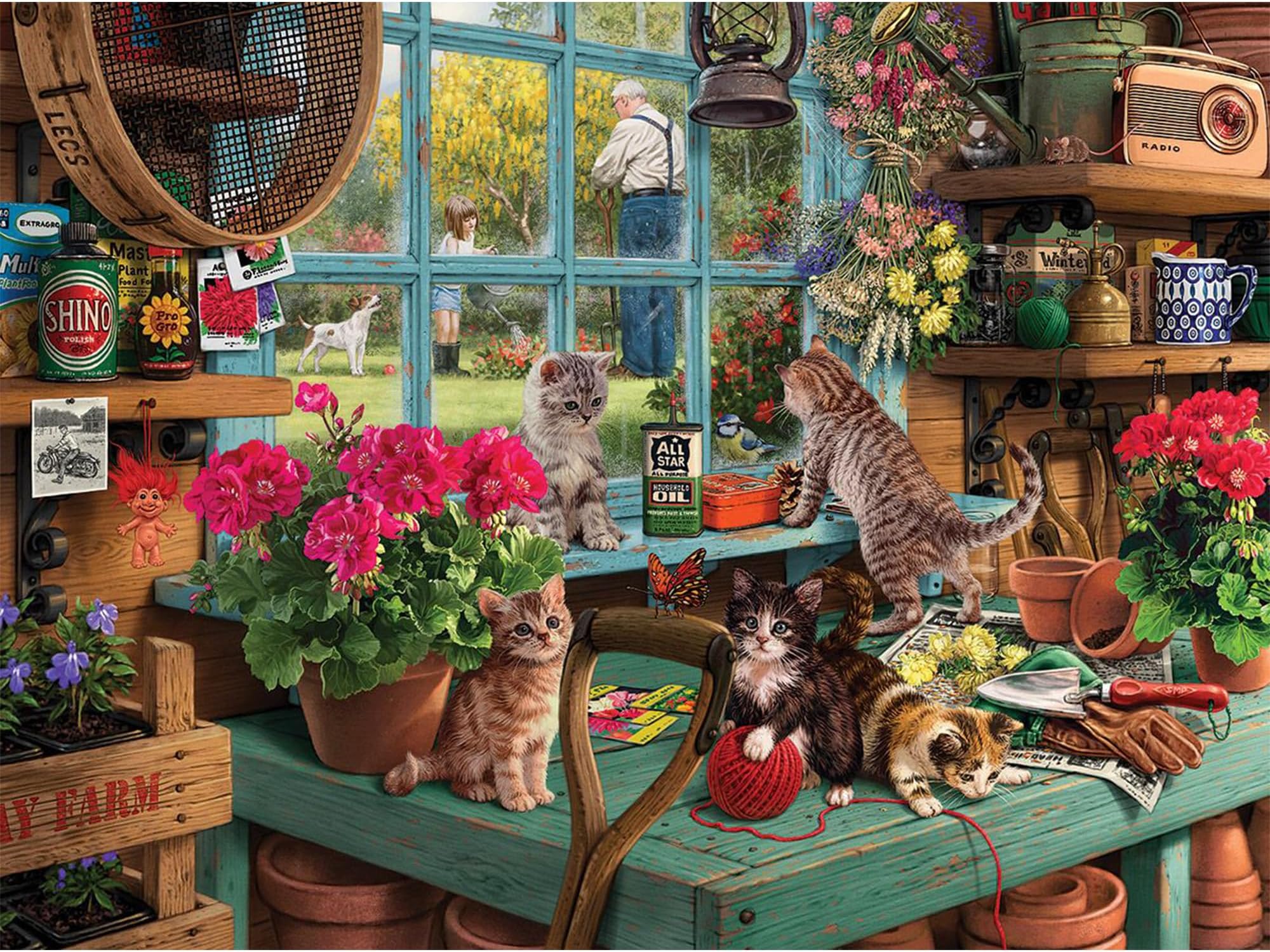 White Mountain Puzzles Curious Kittens - 1000 Piece Jigsaw Puzzle