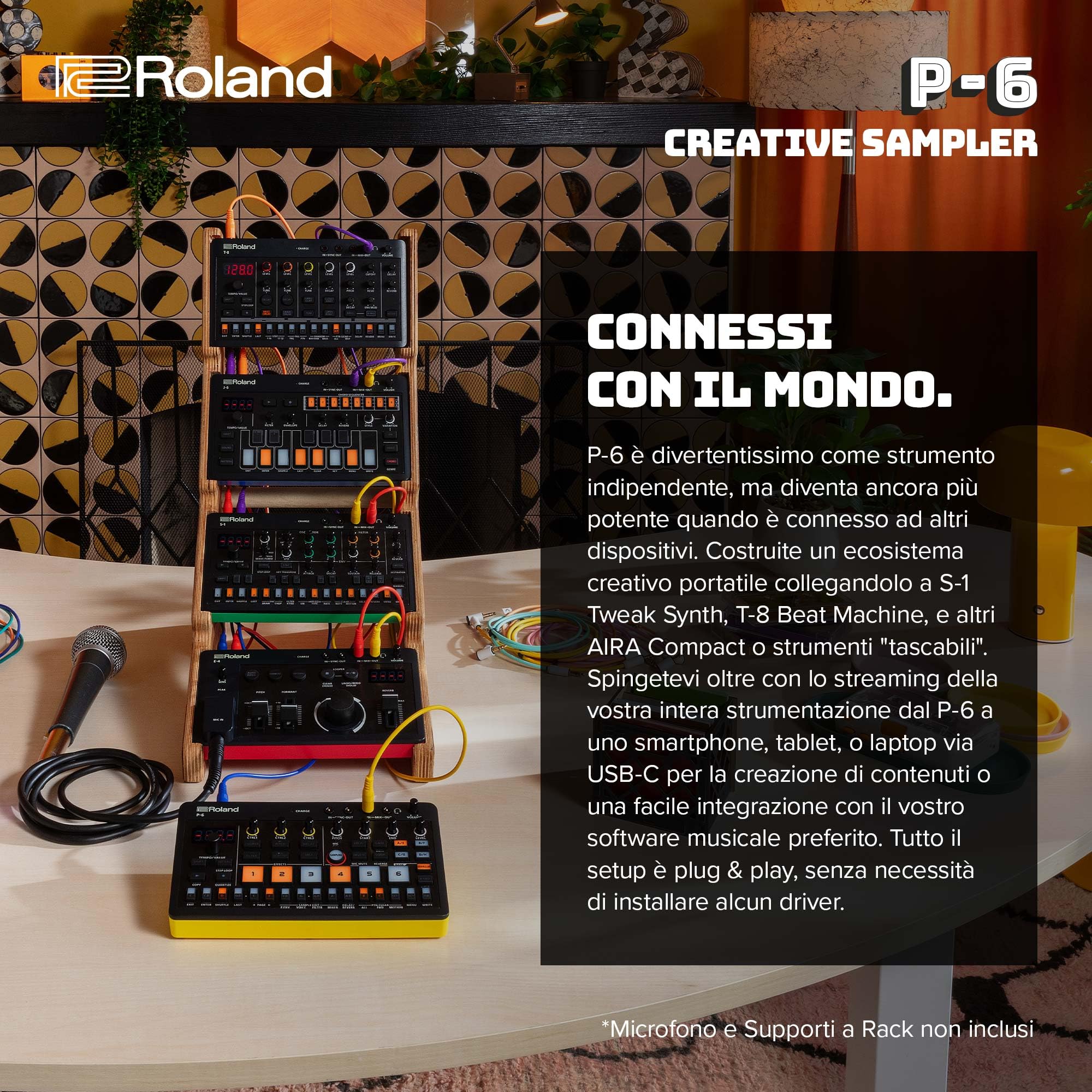 Roland AIRA Compact P-6 Creative Sampler Sequencer USB-C