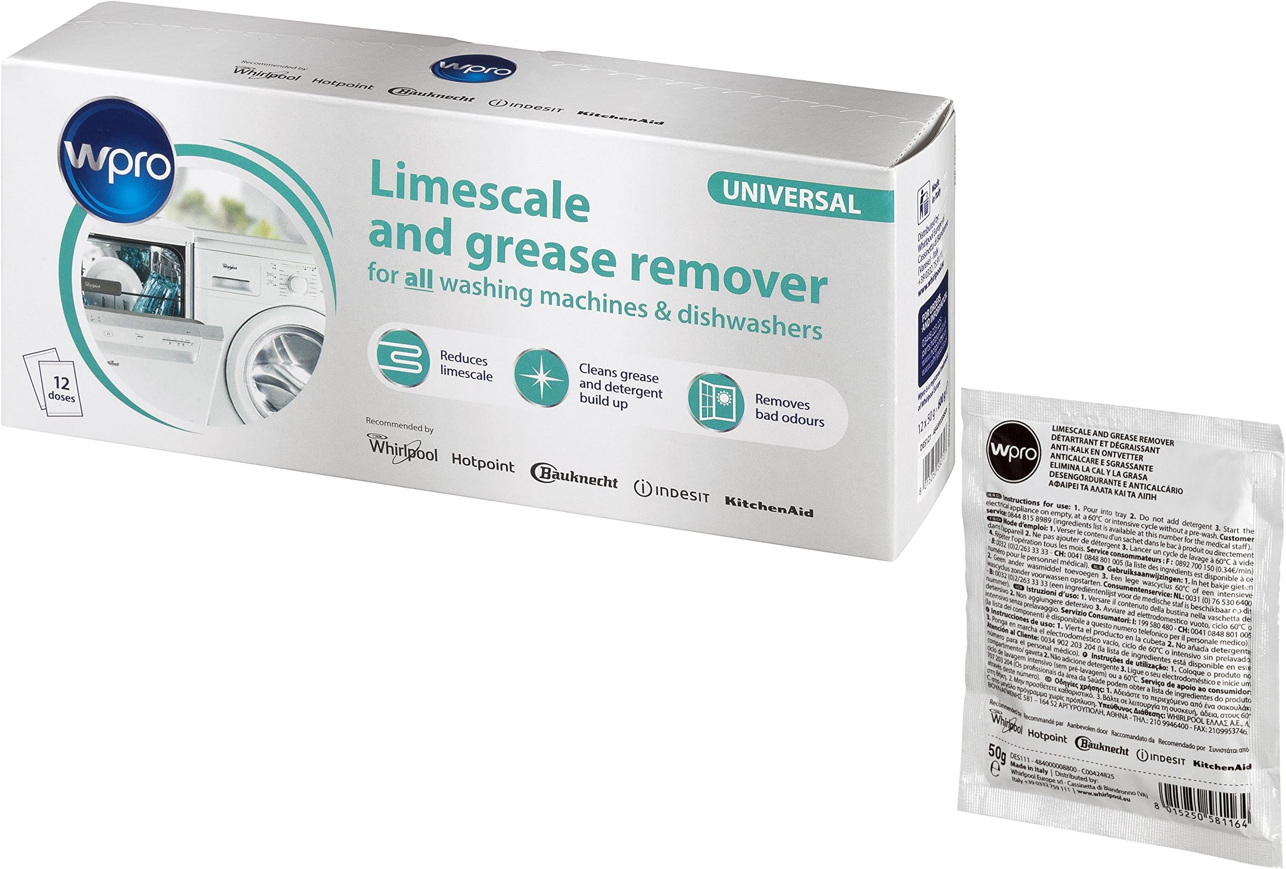 DES121 C00424828 Descaler in Bags for Washing Machines and Dishwashers