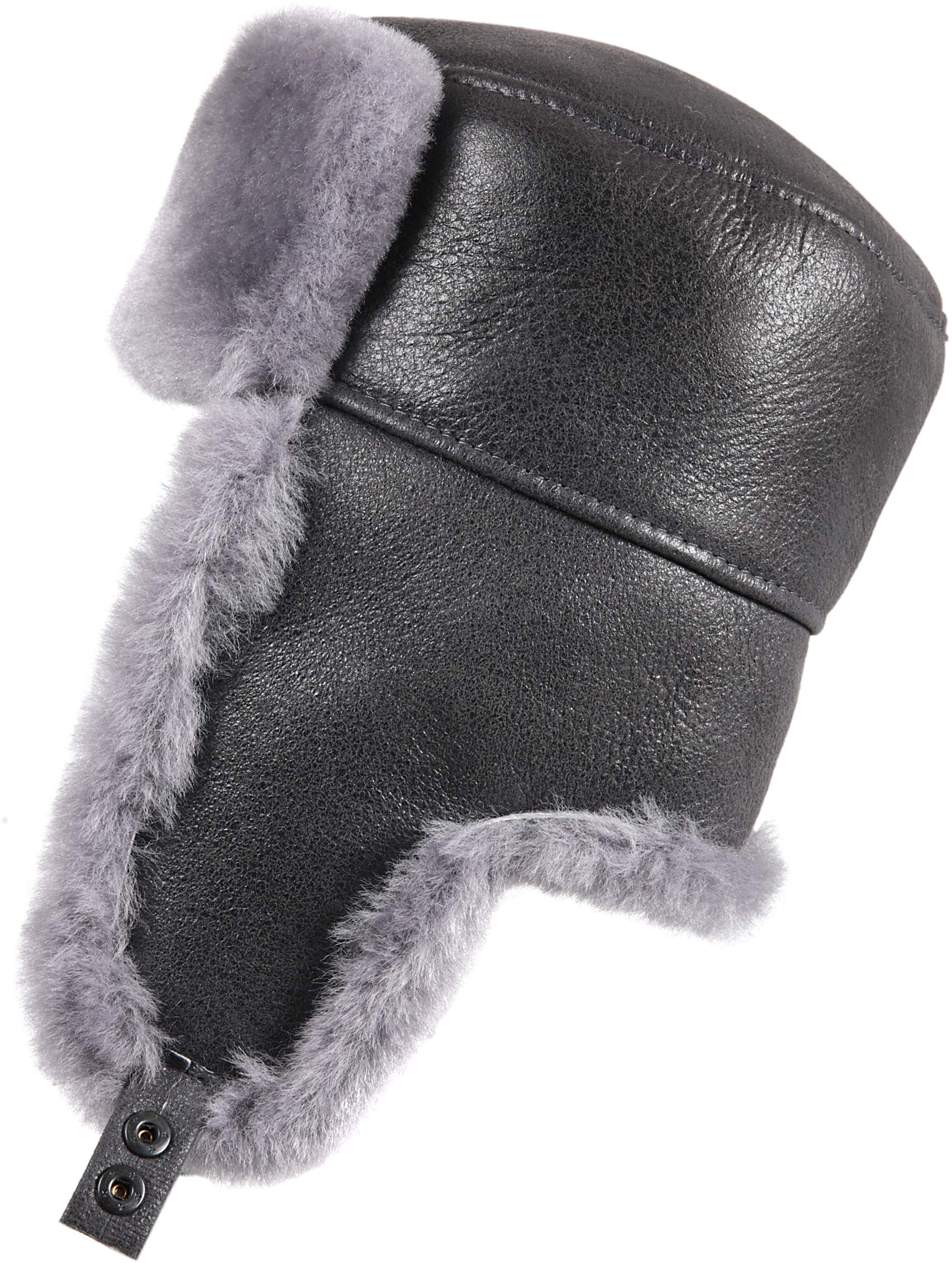 Unisex Shearling Sheepskin Trooper Russian Ushanka Winter Fur Hat