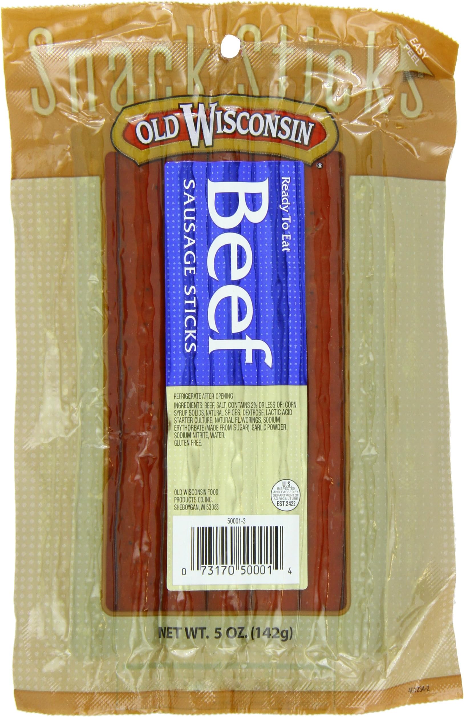 Old Wisconsin Beef Deli Sticks, 5 Ounce Package