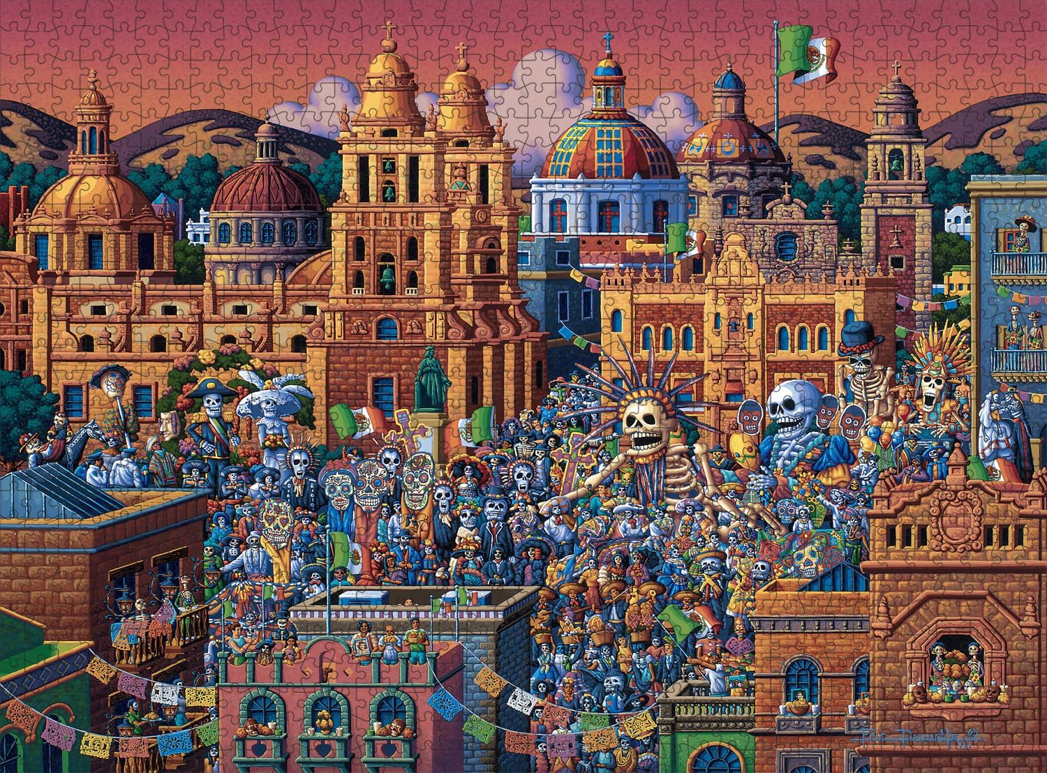 Buffalo Games - Eric Dowdle - Day of the Dead - 1000 Piece Jigsaw Puzzle for Adults -Challenging Puzzle Perfect for Game Nights - Finished Size is 26.75 x 19.75
