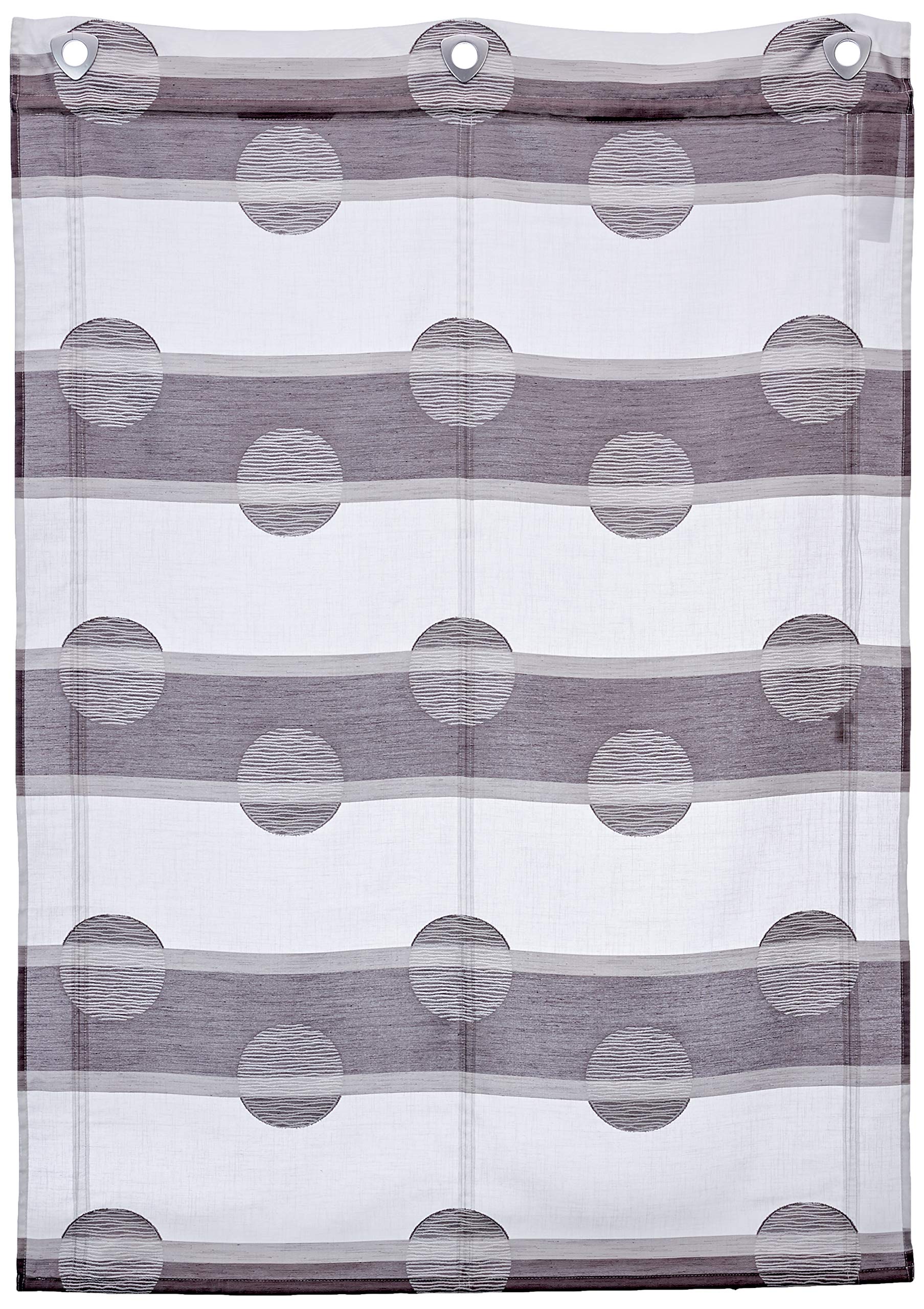 Home Fashion Scherli Megara Eyelet Roller Blind with Horizontal Stripes Anthracite 140 x 100 cm 4