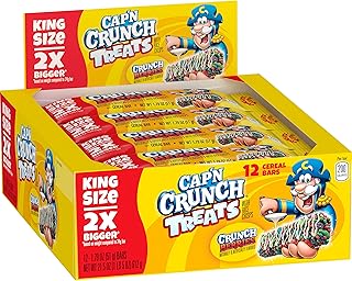 Cap'n Crunch Quaker King Size Treat Bars, Crunch Berry Flavor, 12 Count