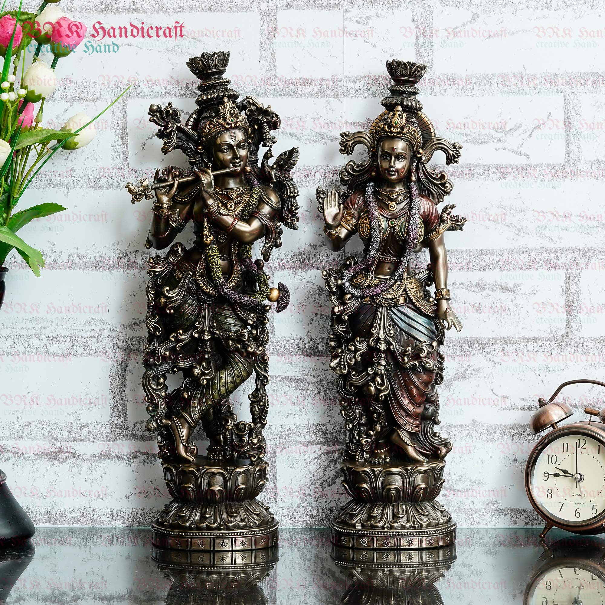 Buy BRK Handicraft , Large Bronze Radha Krishna Statue,Goddess Radha