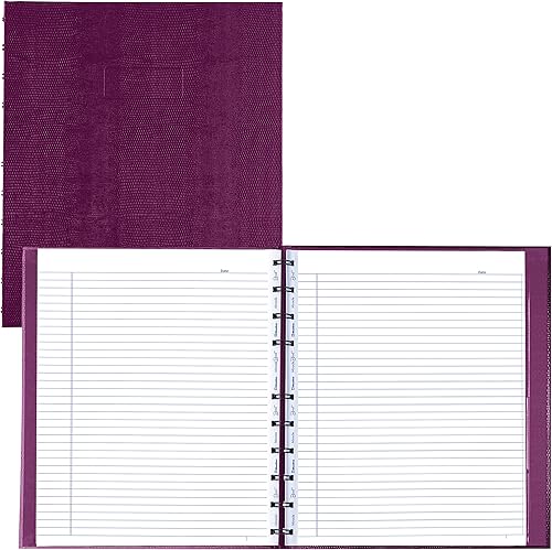 Miniatura 2 de Blueline MiracleBind - Cuaderno recargable, tapa dura tipo lagarto, 11 pulgadas x 9-116 pulgadas, 150 páginas a rayas, uva (AF11150.95)