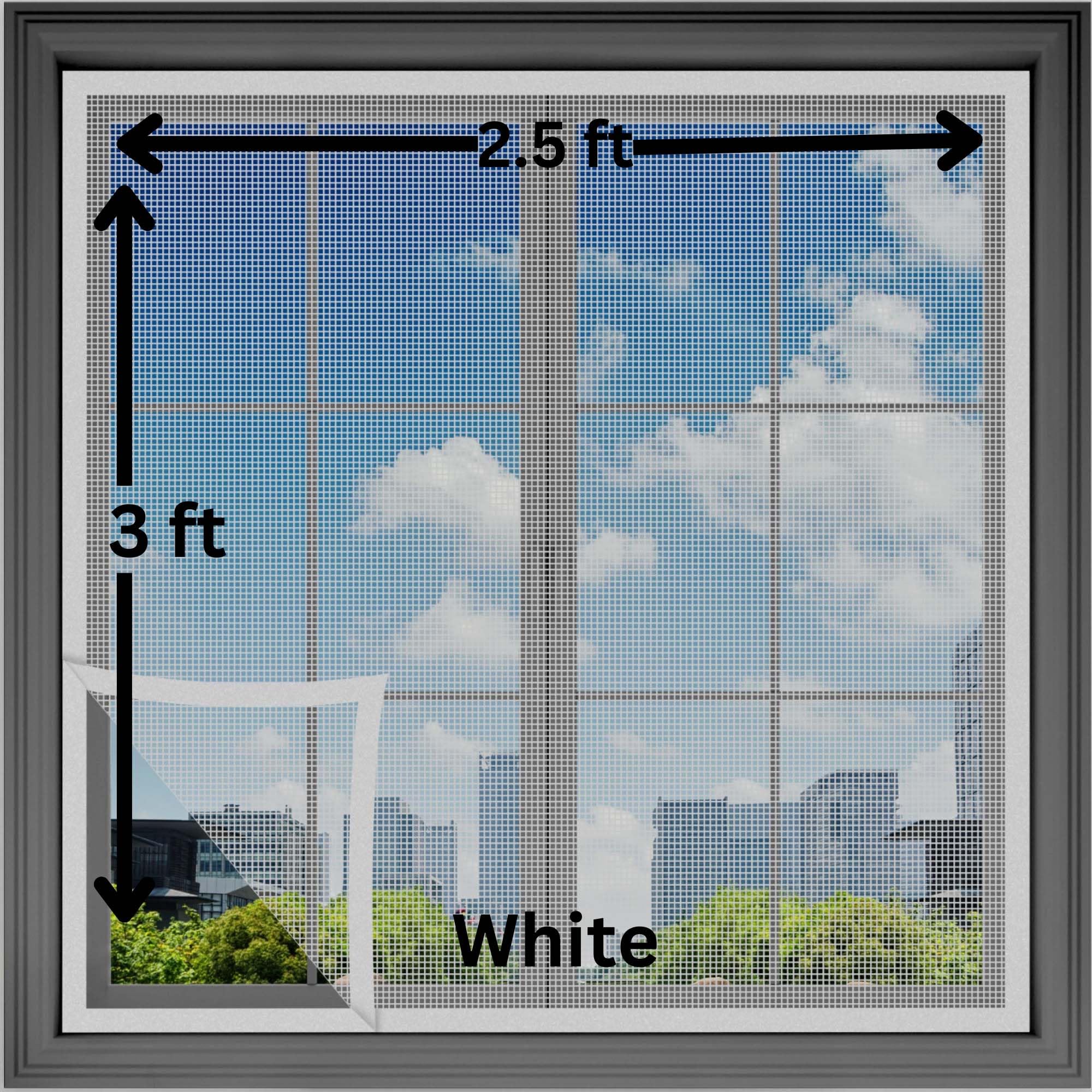 Fiberglass Mosquito net for Windows Colour-White (Size-3x2.5 Feet 36x30 Inch) Pre-Stitched Mesh with self Adhesive Hook Tape on All Four Borders, Window Door DIY Ready to use net-image-13