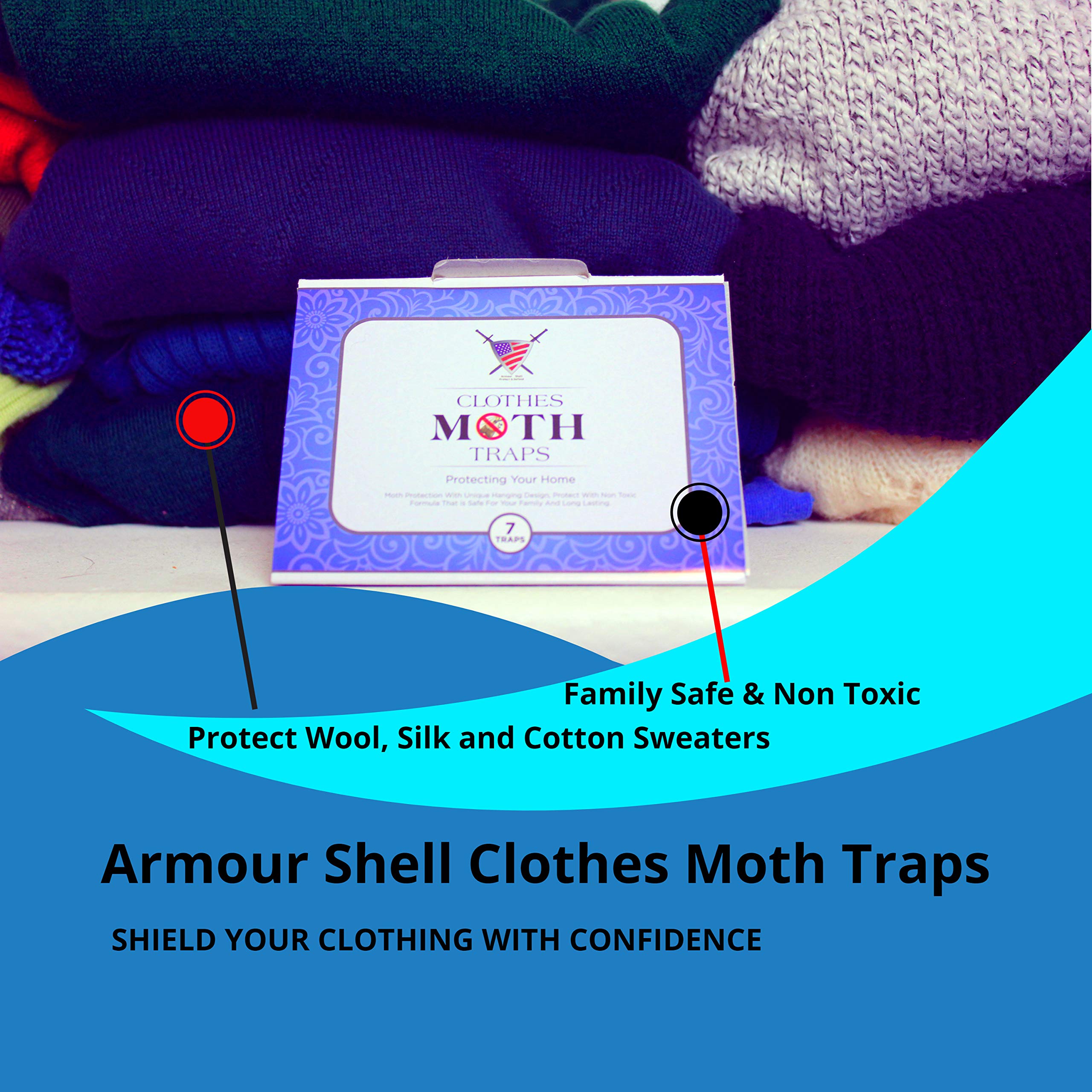Buy Moth Traps Closet Clothing (7 Pack) Moths Clothes Trap with