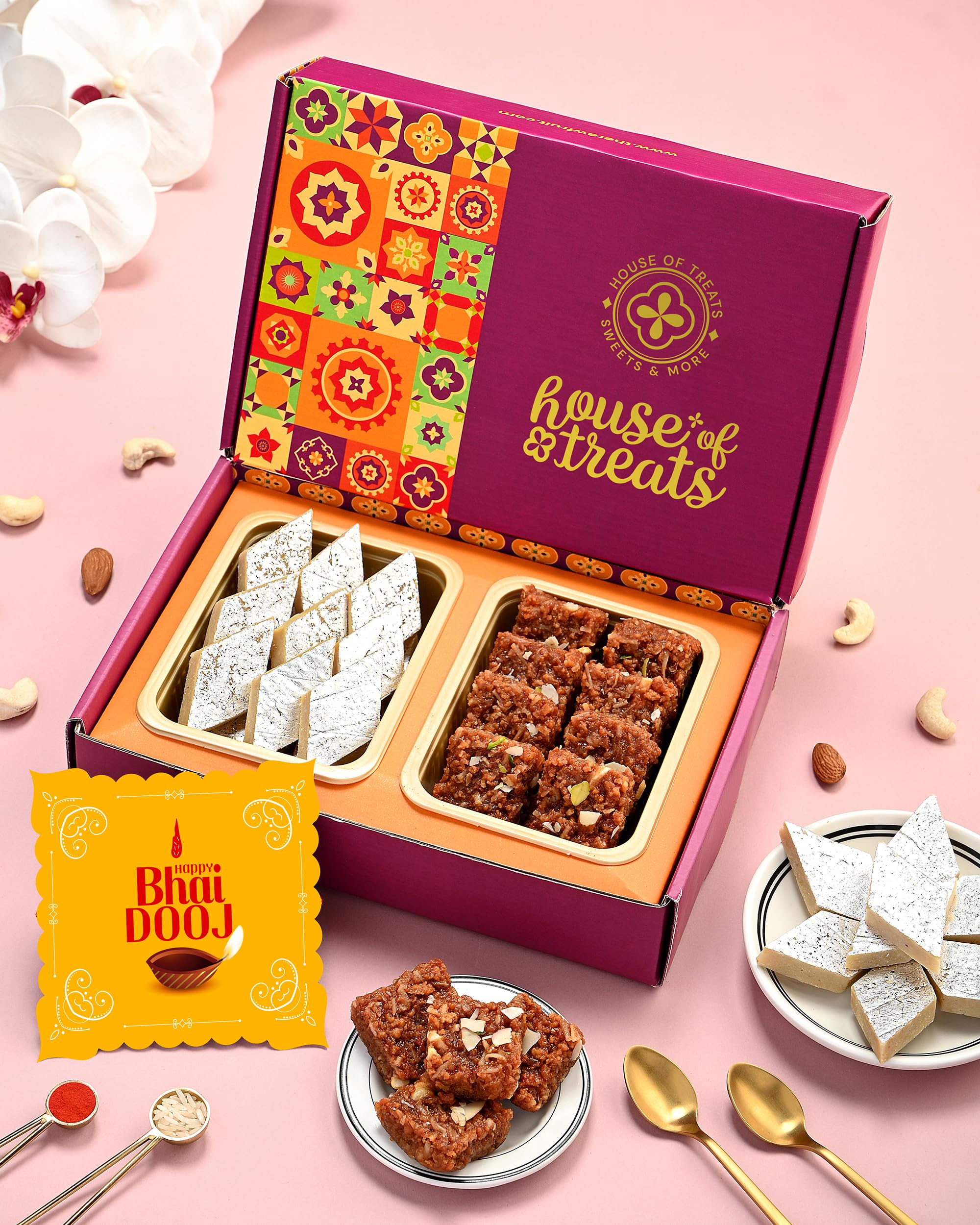 Hyperfoods® Bhai Dooj Gift For Brother Bhai Dooj Gift Set For Brother Gift For Bhai Dooj Sweets Gift Pack Sweets Gift Dodha Barfi Kaju Katli (B0D8QJ16V8) Amazon Price History, Amazon Price Tracker