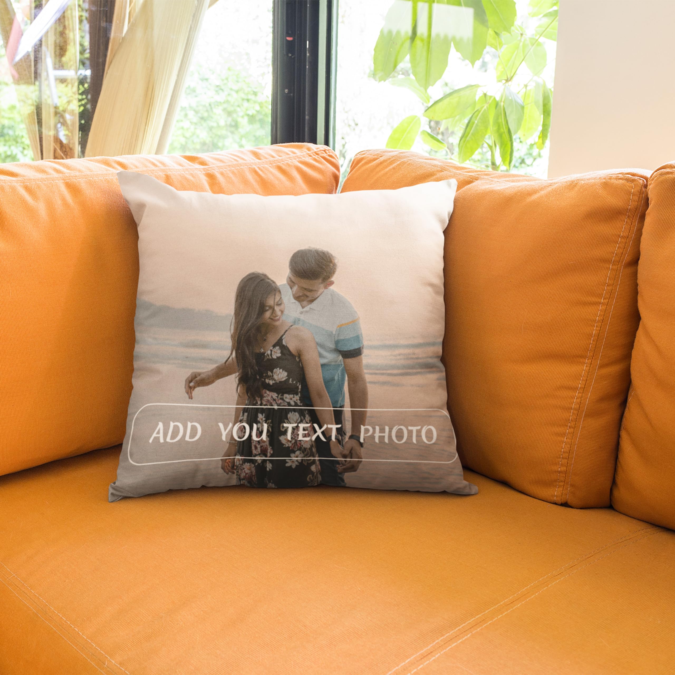 Coussin Personnalisé, Concevez Votre Propre Oreiller Photo, Impression Recto Verso, Oreiller De Couchage Amovible Et Lavable, Adapté Aux Cadeaux Créatifs Maison/Hôtel/Vacances (8 Photo, 50 x 50 cm