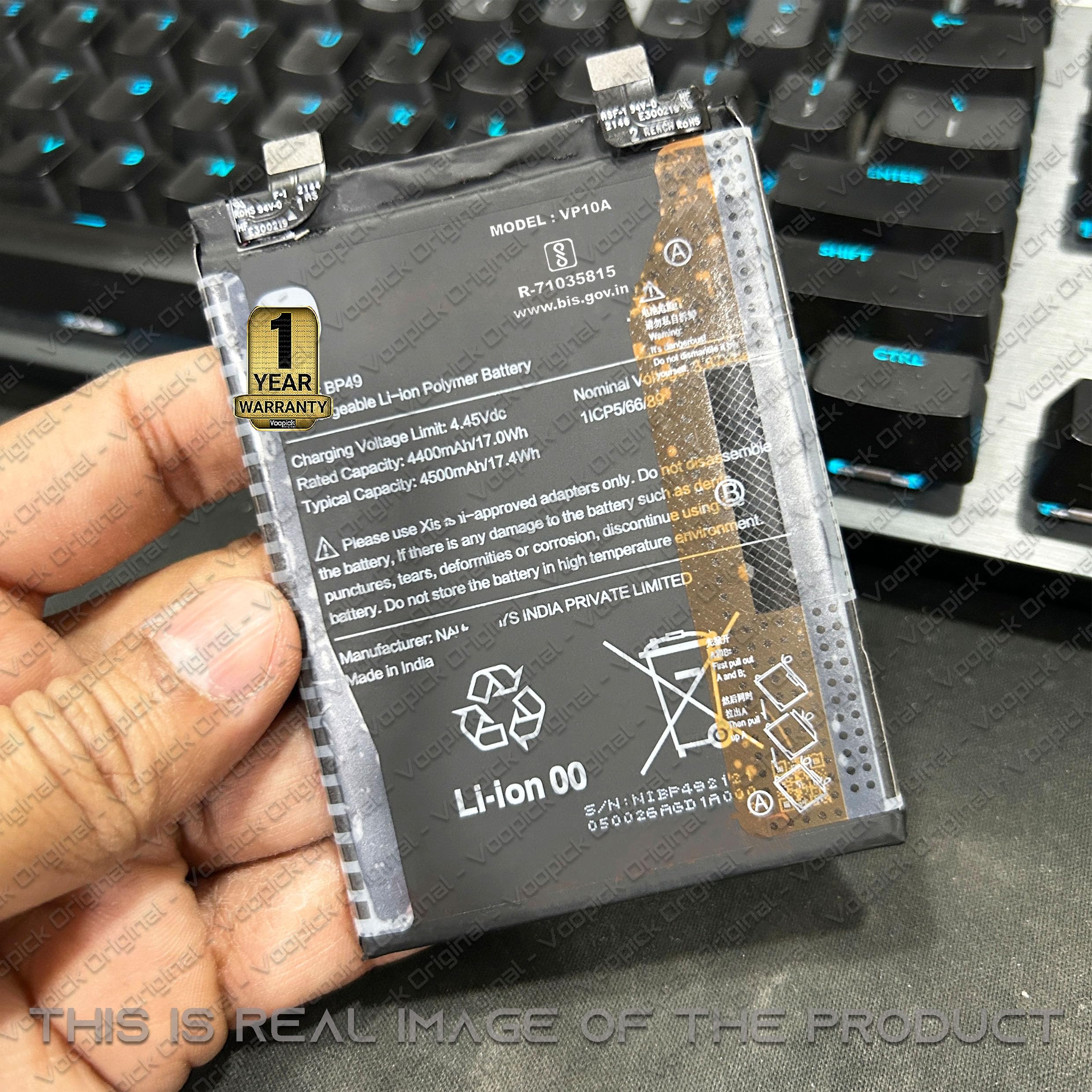 Original Batterie pour Xiaomi Poco F4 5G 2022 46020000AU1G BP49 Pack
