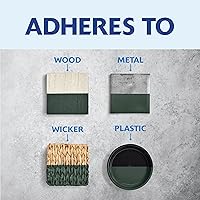 Vista 26 de Rust-Oleum Painter's Touch 1979502 - Pintura de látex, color negro brillante, 1 cuarto de galón