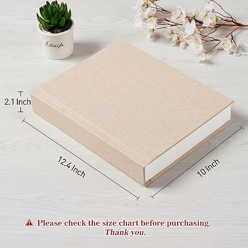 Miniatura 2 de Álbum de fotos de 8 x 10 pulgadas con cubierta de lino para escritura, álbum de fotos de 8 x 10 pulgadas, con capacidad para 30 fotos, ideal para