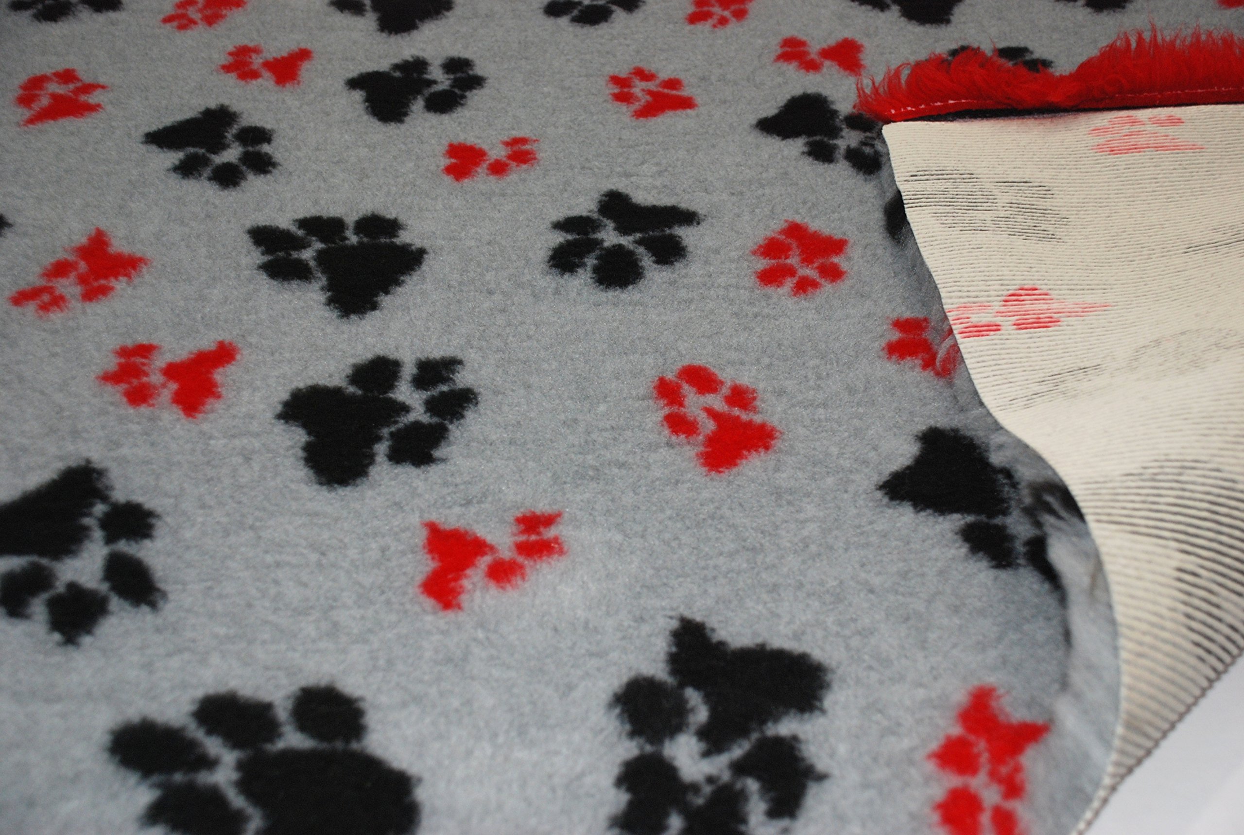 Professional Non Slip Veterinary Dog Puppy Vet Bedding LG Paws - RED Grey, 1 mtr 150cm x 100cm