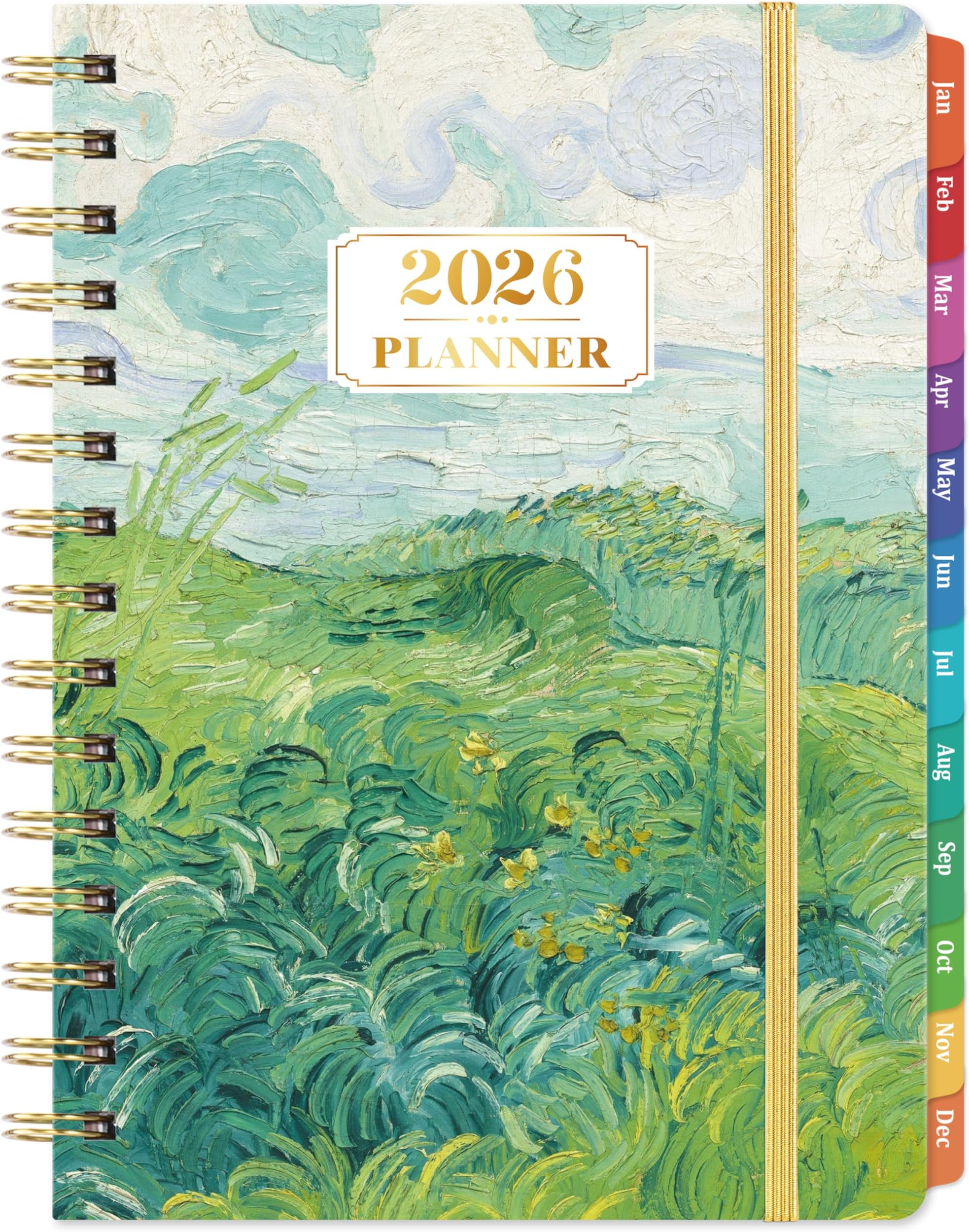 2026 Planner - 2026 Planner Weekly and Monthly, Jan. 2026 - Dec. 2026, 6.4" x 8.5" Calendar 2026 with Monthly Tabs, Premium Paper, Strong Twin-wire, Green