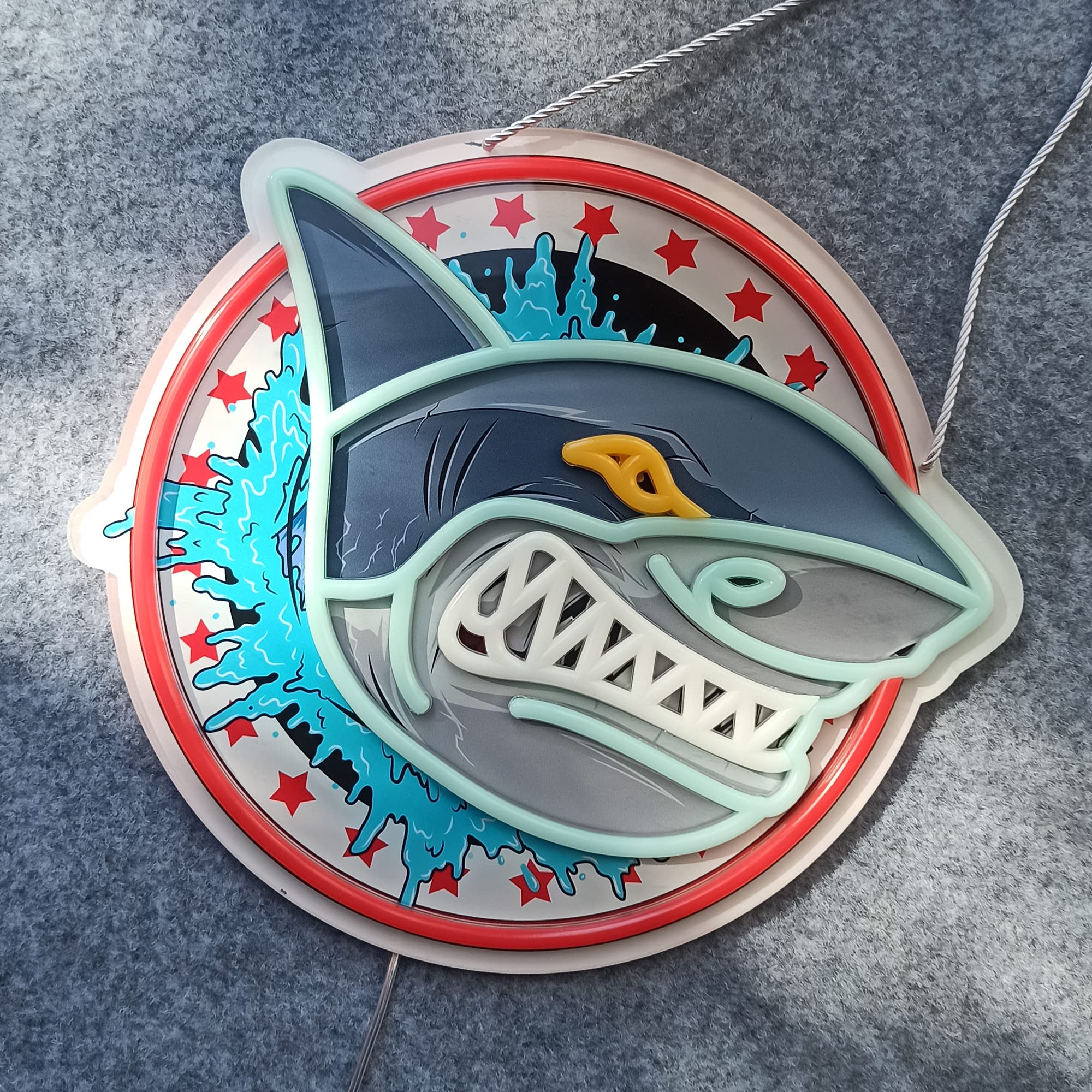 Amazon.com: 13x13 inch Shark Neon Sign Art Wall Lights for Beer