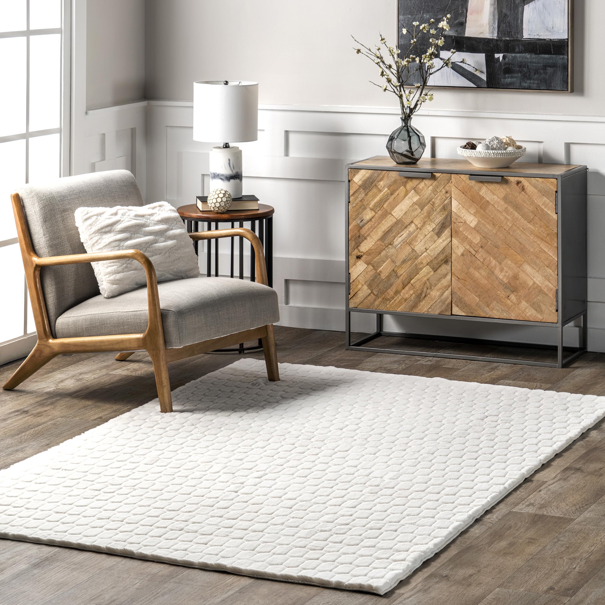 Tapis de salon doux lavable nuLOOM pour chambre bébé et enfant