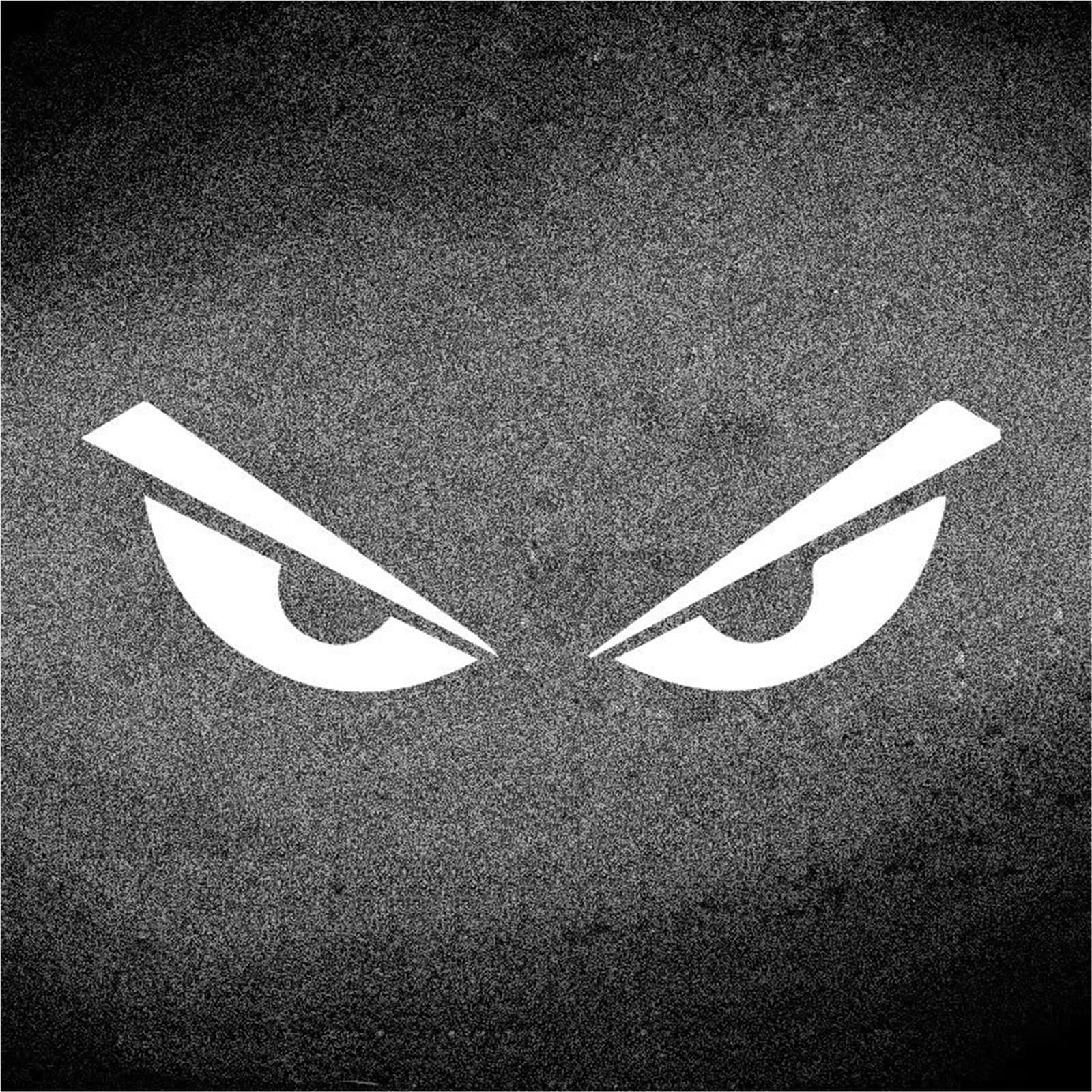 1pc Evil Eyes Sticker Waterproof Decal for Motorcycle Helmet Front Fairing Scooter Car Body Universal Decor