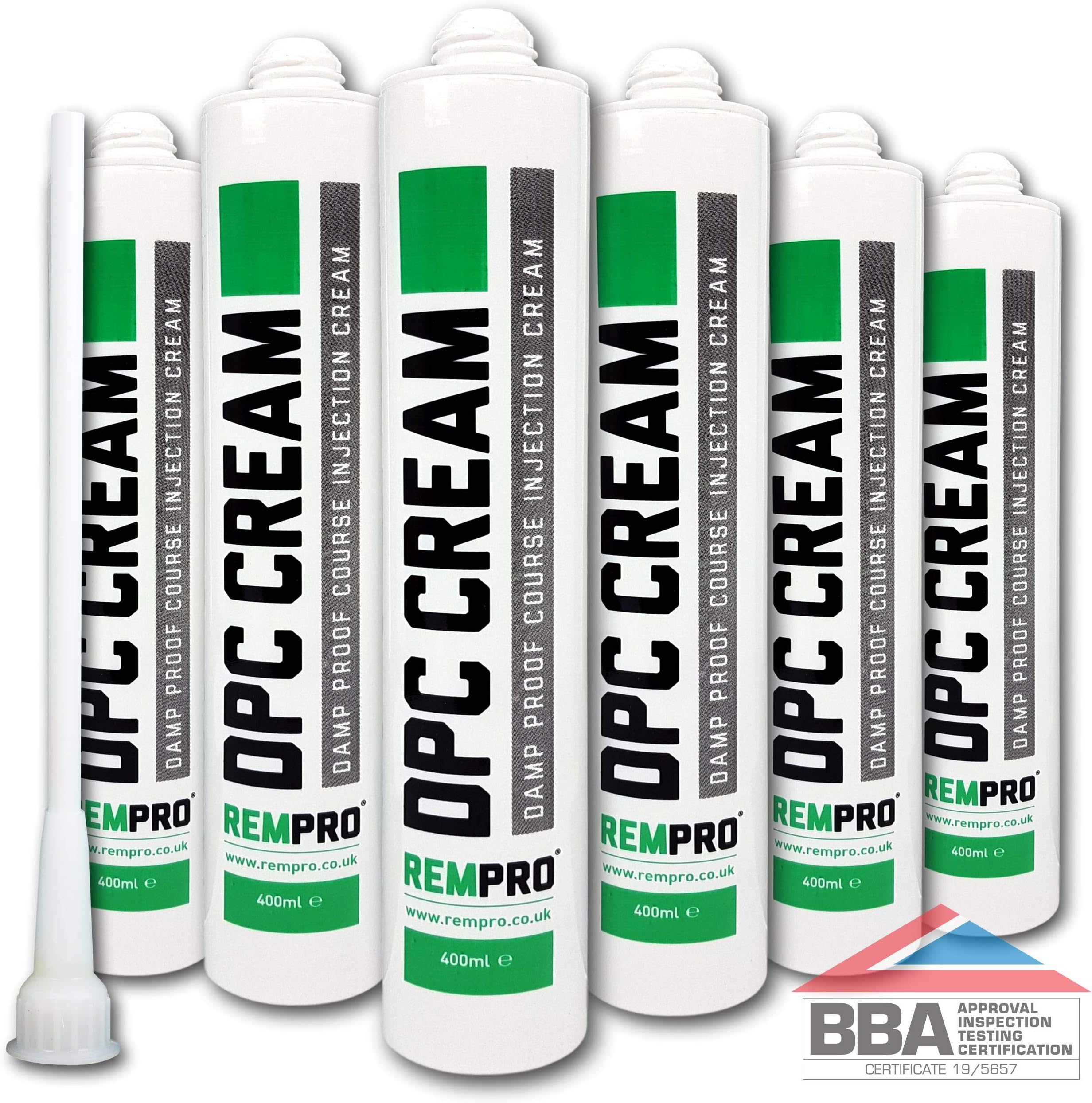 6 X Damp Proofing Course Cream - DPC Injection Rising Damp Treatment Control by Seahaven Limited
