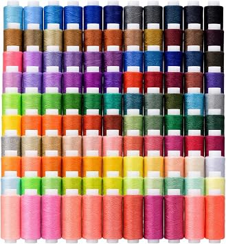 100Pcs Sewing Thread Kit 100 Colors All Purpose Polyester Thread