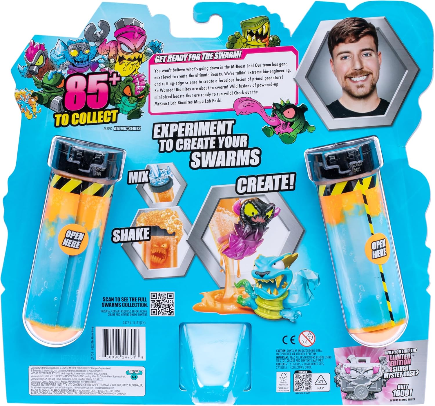 MrBeast Lab Swarms Series 2, Atomic Series 12 Pack – Panther Claws, Add Water, Shake The Test Tube and Reveal 2 of 12, 1-inch (2.5 cm) MrBeast Swarms Collectible Micro Beasts. 85+ to Collect! image 5