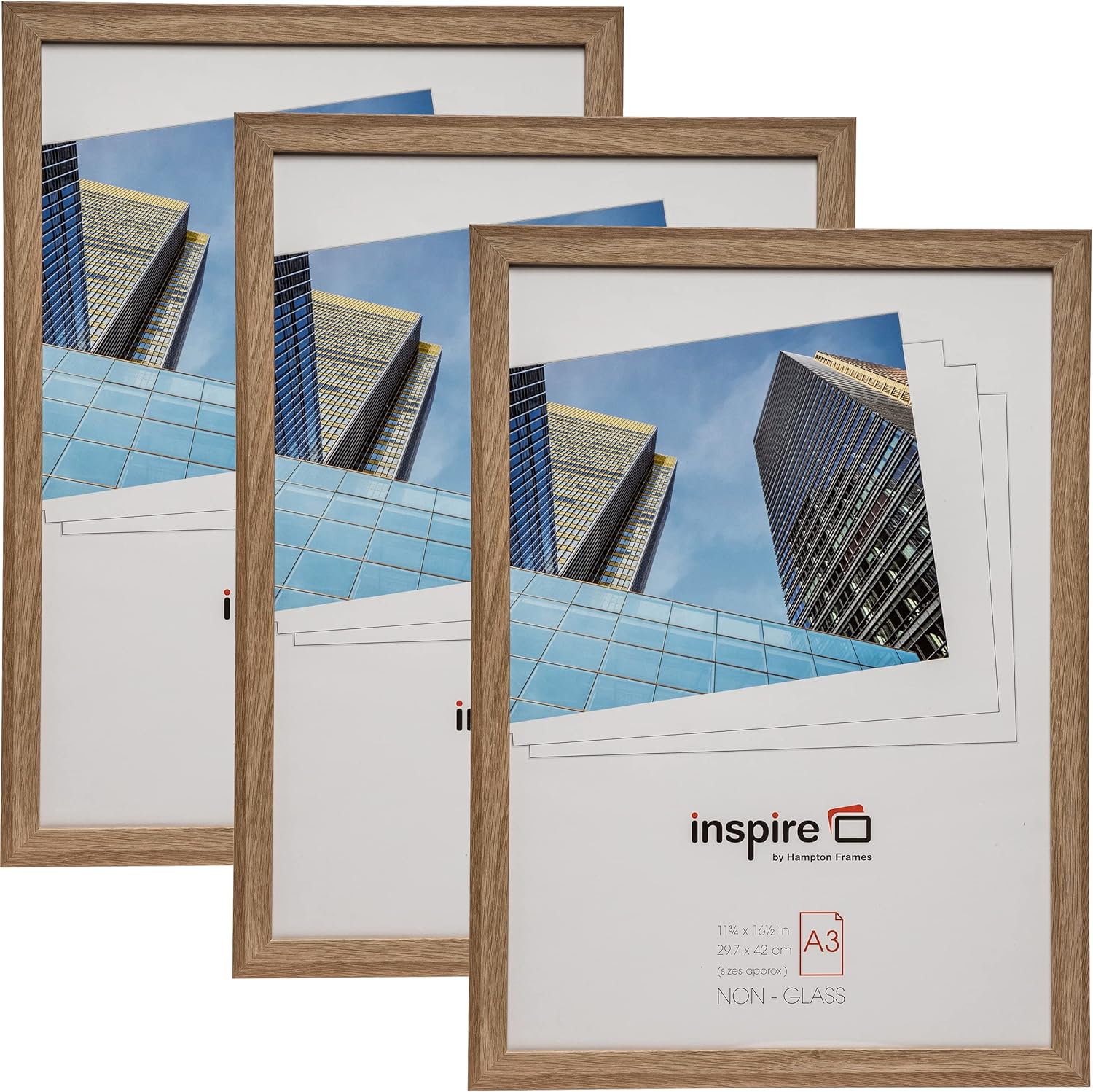 Hampton Frames SORBONNE A3 (30x42cm) Oak Effect Picture Poster Photo