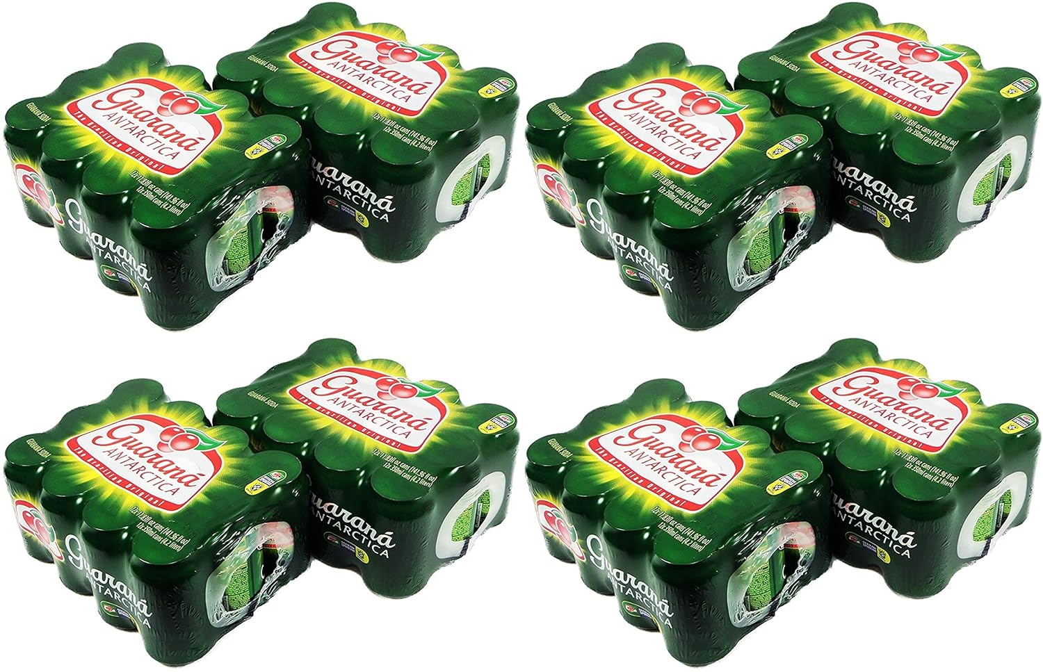 Guarana Antarctica 350ml | 11.83 Fl.Oz (Pack of 24) by Brex America Pack of 4