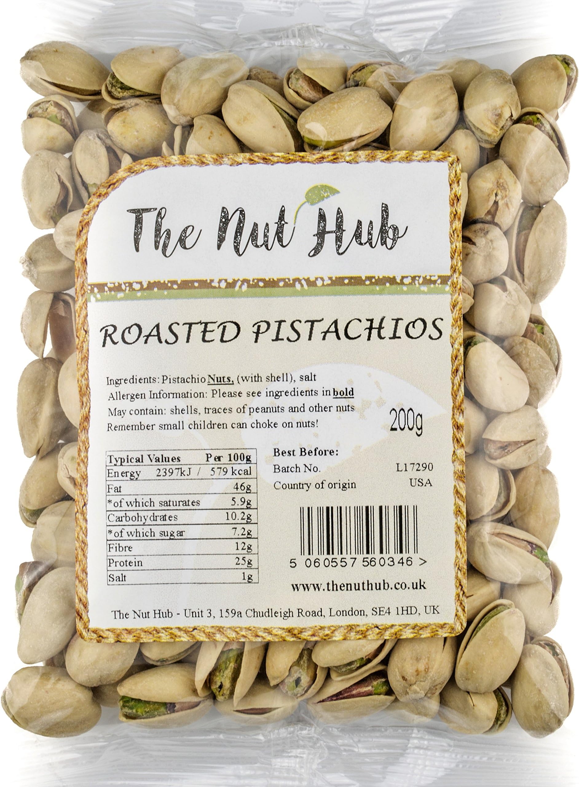 Whole Pistachio Nuts Dry Roasted Salted Split Premium Quality (100g)