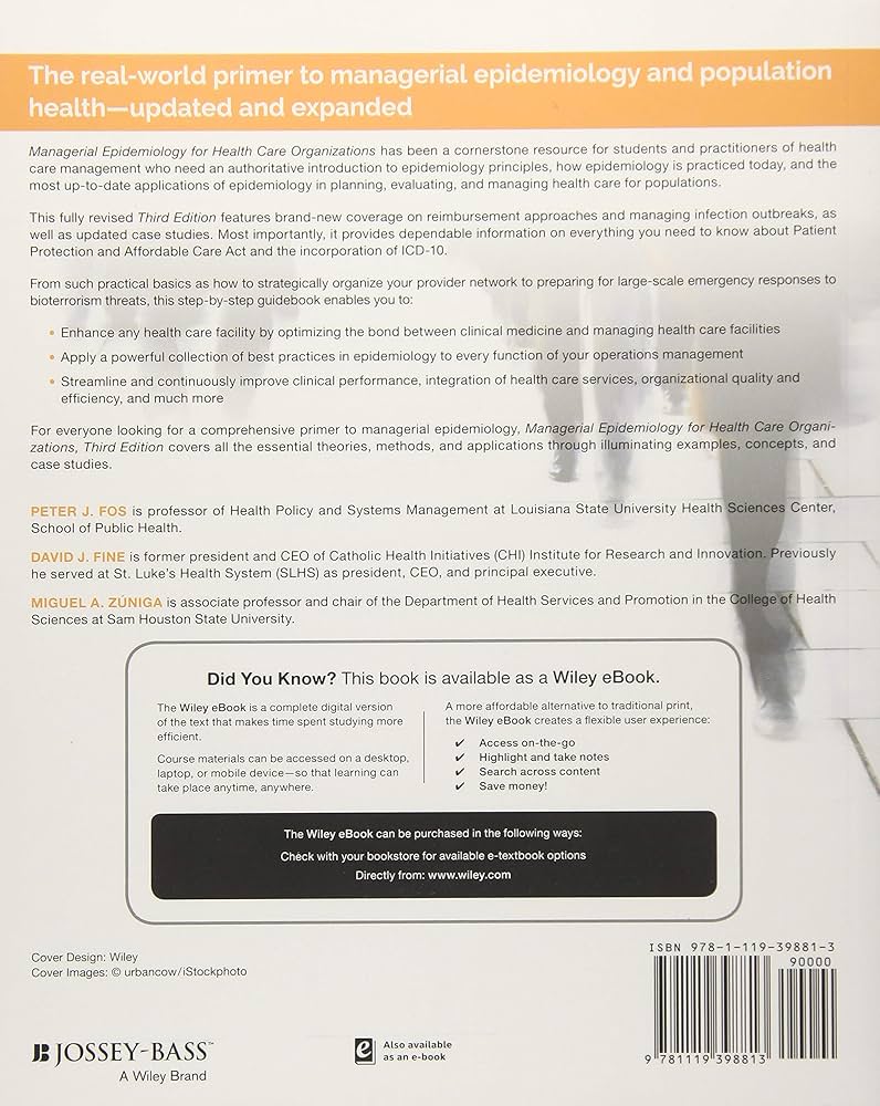 Managerial Epidemiology for Health Care Organizations