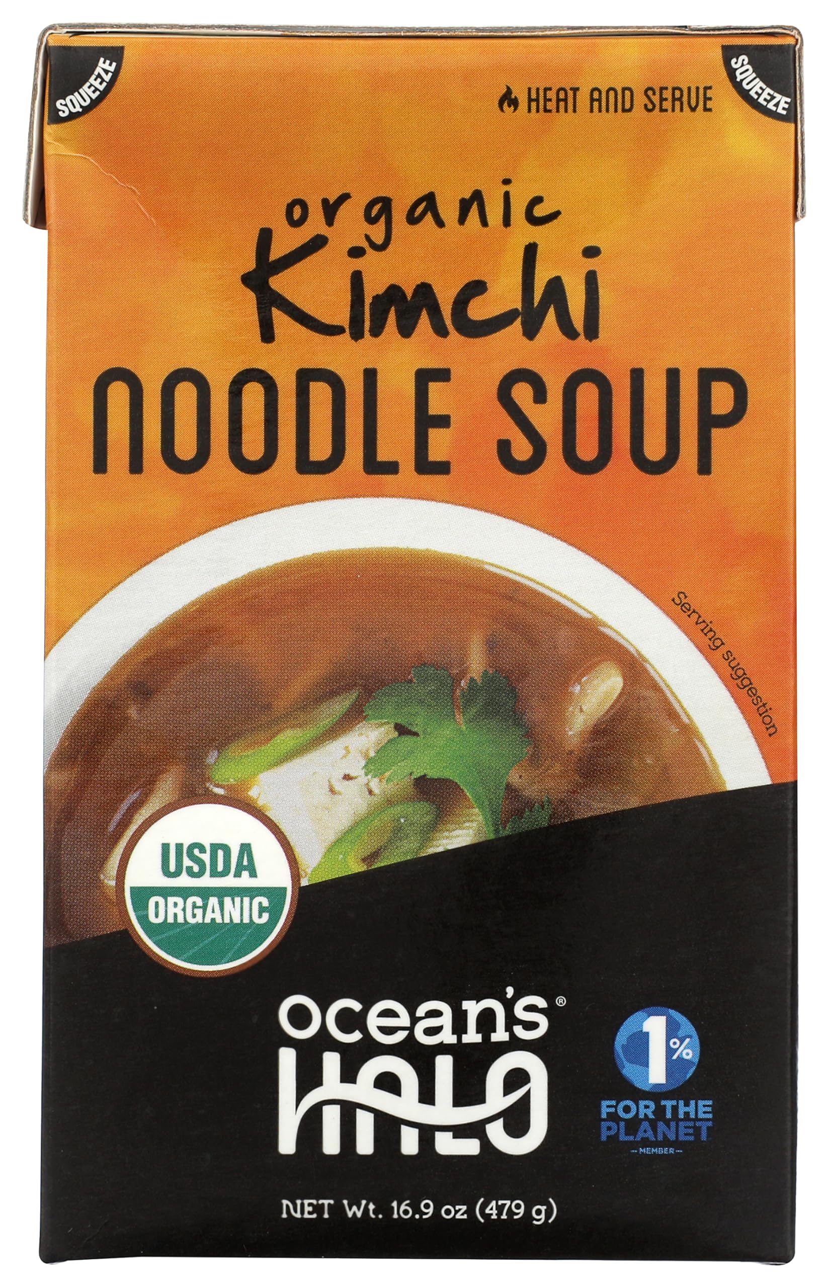Ocean's Halo Organic Kimchi Noodle Soup, USDA Certified Organic