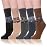 Velice Wool Socks for Women Merino Wool Boot Hiking Thick Thermal Warm Winter Crew Cushion Cozy Work Socks 5 Pairs(Multicolor A)