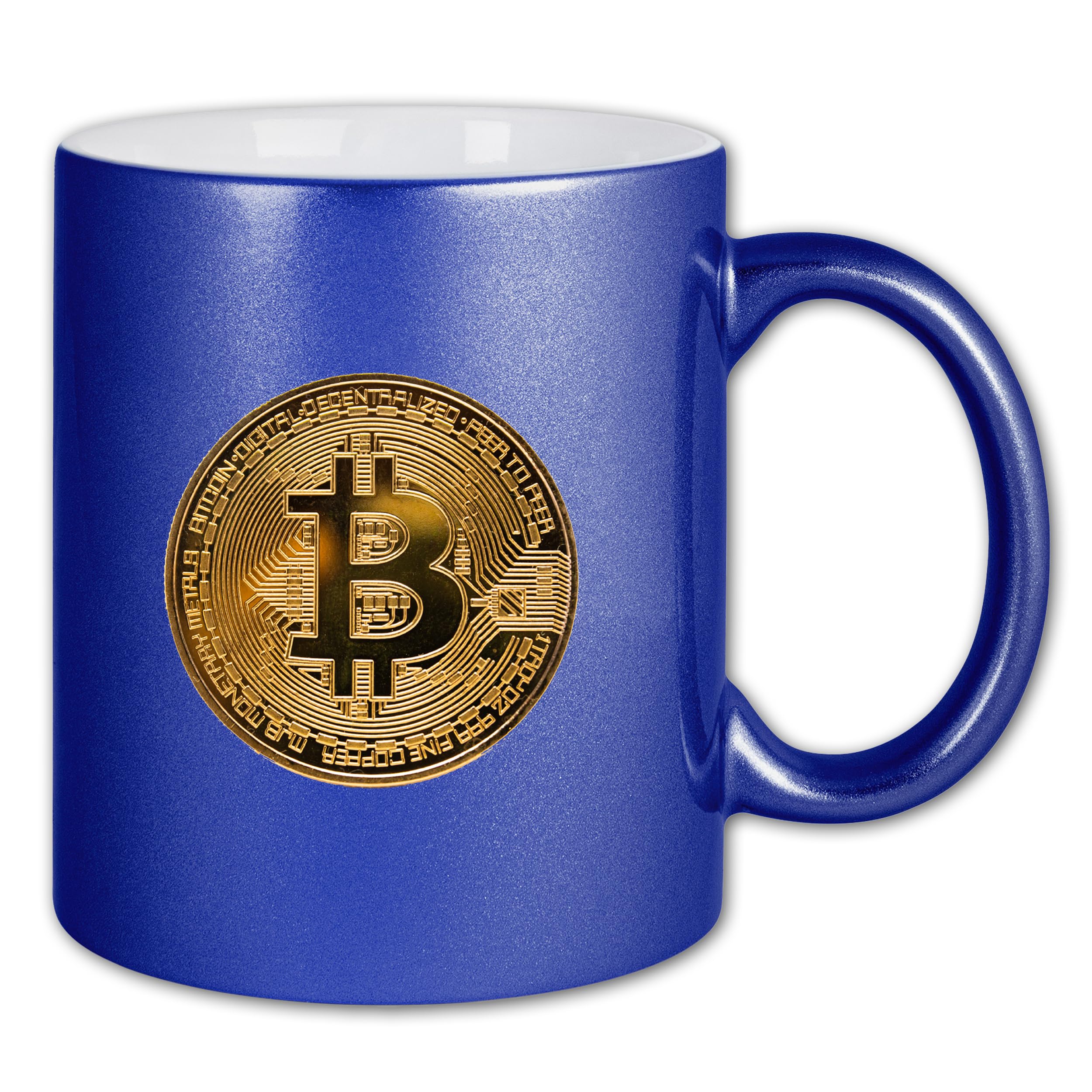 Tasse mit Motiv ″Bitcoin″ Keramik 330 ml Motiv T76 Glitzertasse Blau Krypto  Motivtasse Spruchtasse : Amazon.de: Küche, Haushalt & Wohnen