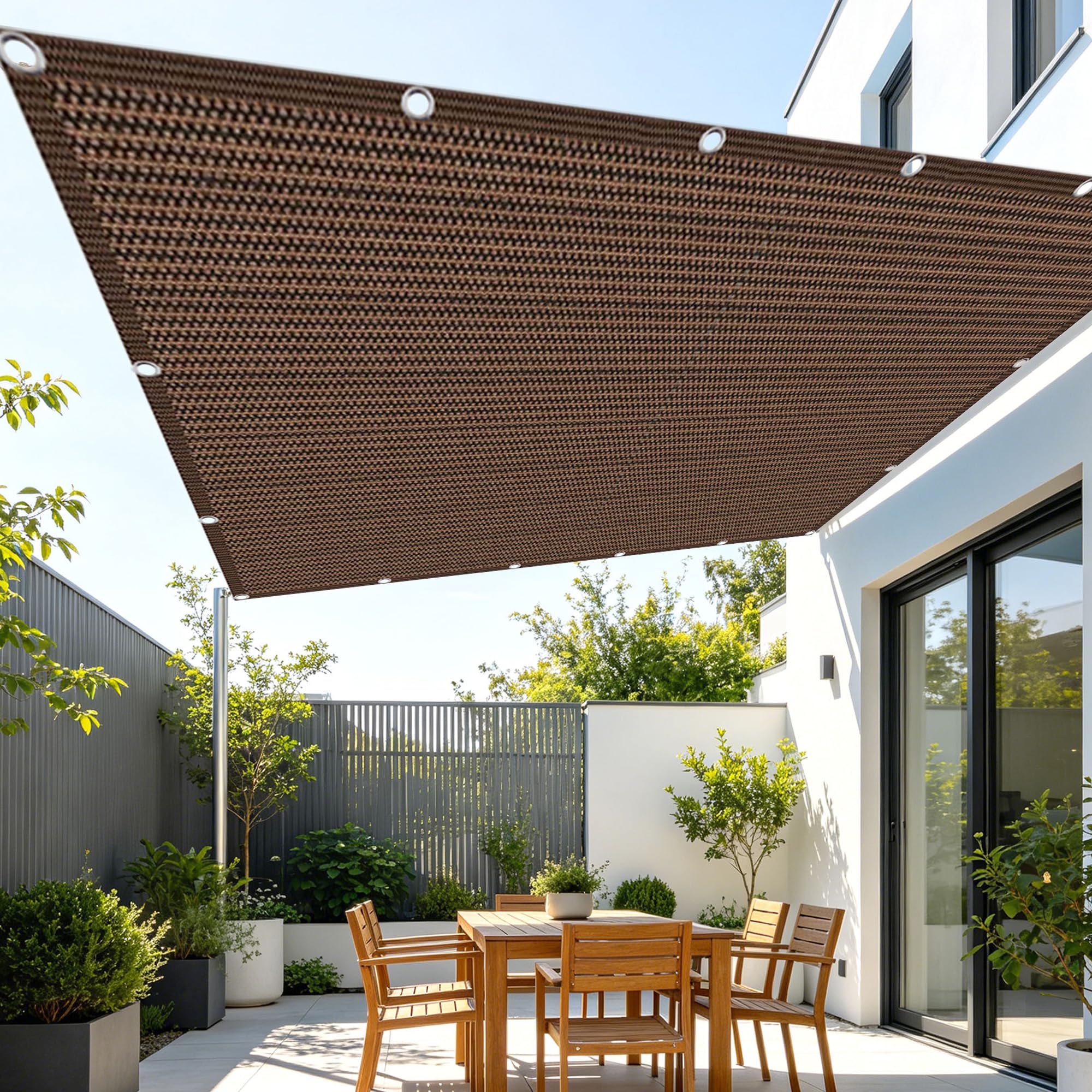 Filet protection solaire contre la chaleur sur terrasse et serre