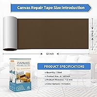 Vista 178 de KING MOUNTAIN Parche de reparación de lona de 9 x 11 pulgadas, 2 piezas, parche de tela impermeable autoadhesivo para sofás, tiendas de campaña
