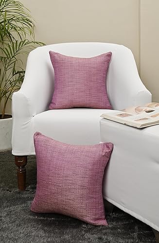 Miniatura 6 de Juego de 2 almohadas decorativas para sofá cama, almohadas decorativas de sala de estar, almohadas rústicas, fundas de almohada sólidas de seda (20