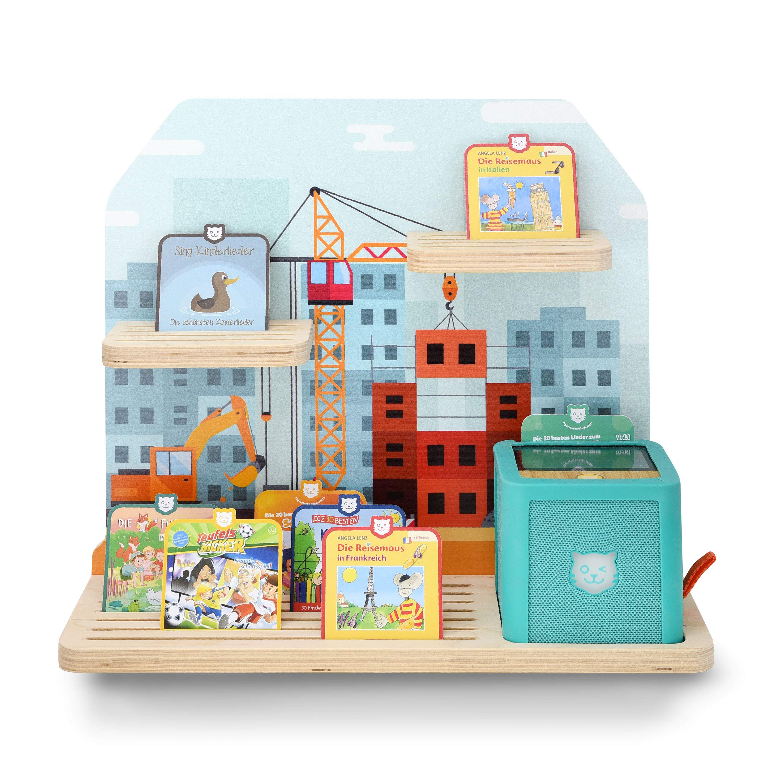 Étagère pour Tigerbox | Rangement mural bois 50 cartes enfant