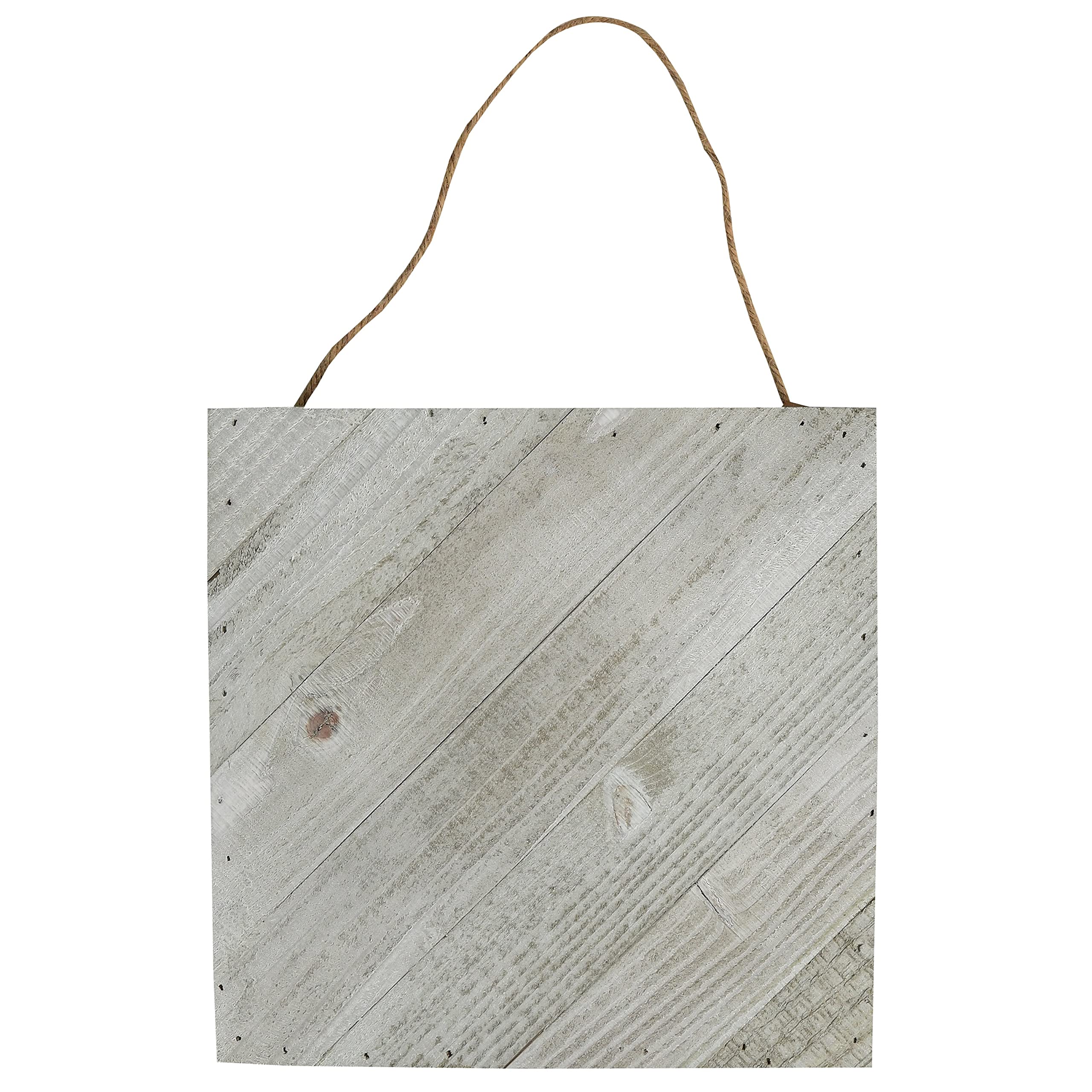 Hampton Art Wooden Diagonal Plank 10"X10"-White