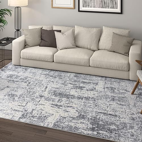 Miniatura 4 de Arthur - Alfombra moderna de 5 x 7 pies, color beige, fácil de limpiar, 5 x 7, alfombra para sala de estar, comedor, alfombra de dormitorio,