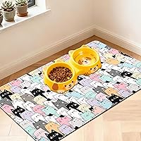DDPODNQAK Waterproof Non-Slip Pet Feeding Mat for Dogs & Cats - Extra Large 24x16 Absorbent Quick Dry Floor Protector